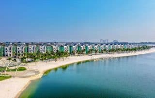 Bãi cát trắng mịn trải dài tại hồ điều hòa rộng 24,5ha - một điểm nhấn độc đáo giúp Vinhomes Ocean Park ghi điểm tại APPA 2019.