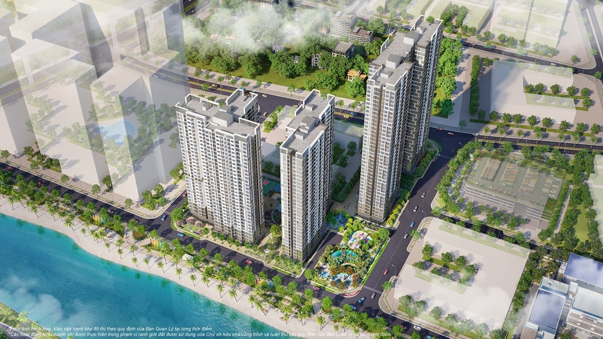 Phối cảnh tòa tháp The Zurich dự án Vinhomes Ocean Park.