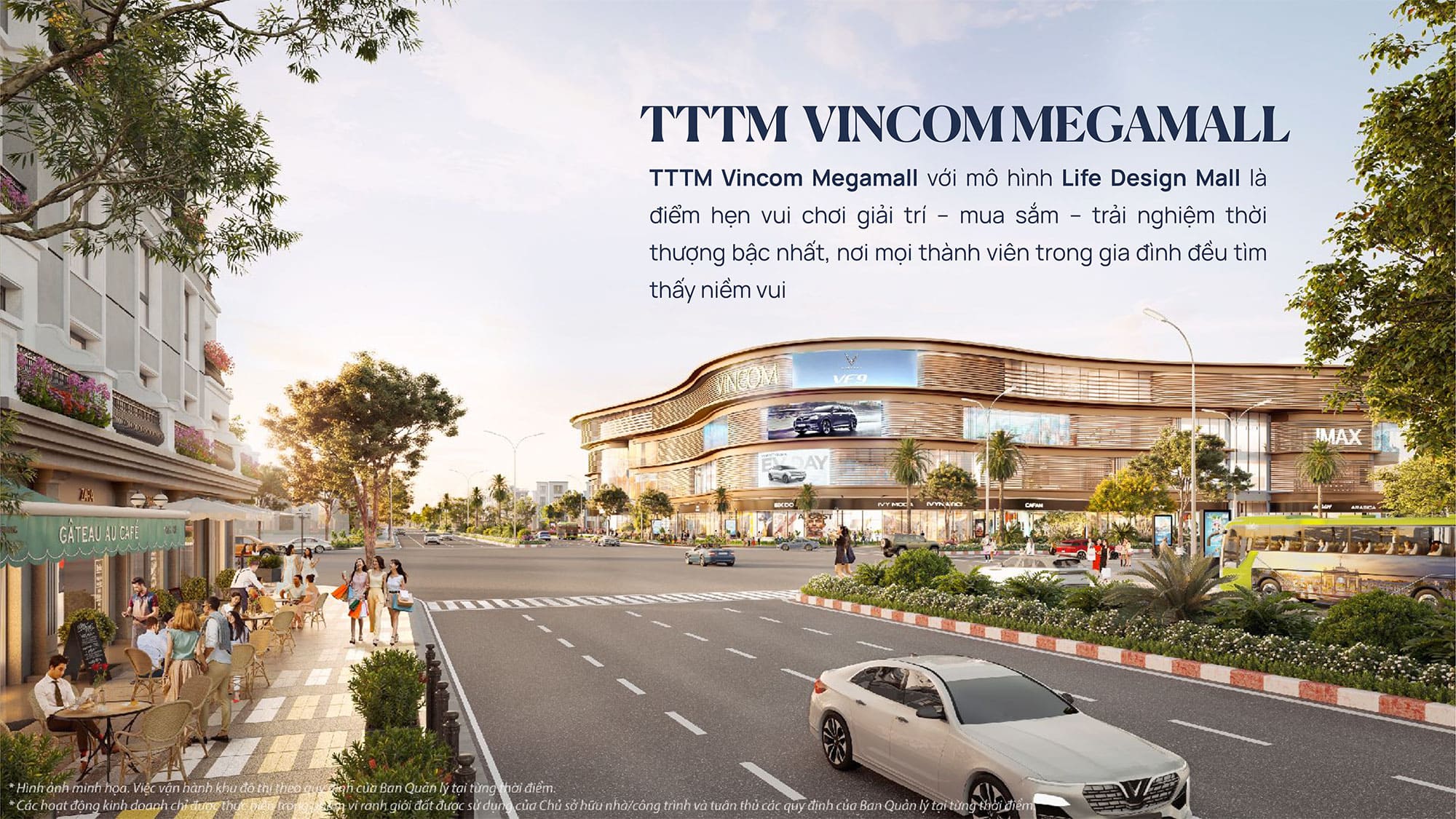 Tiện ích TTTM Vincom Megamall với mô hình Life Design Mall tại Vinhomes Royal Island.