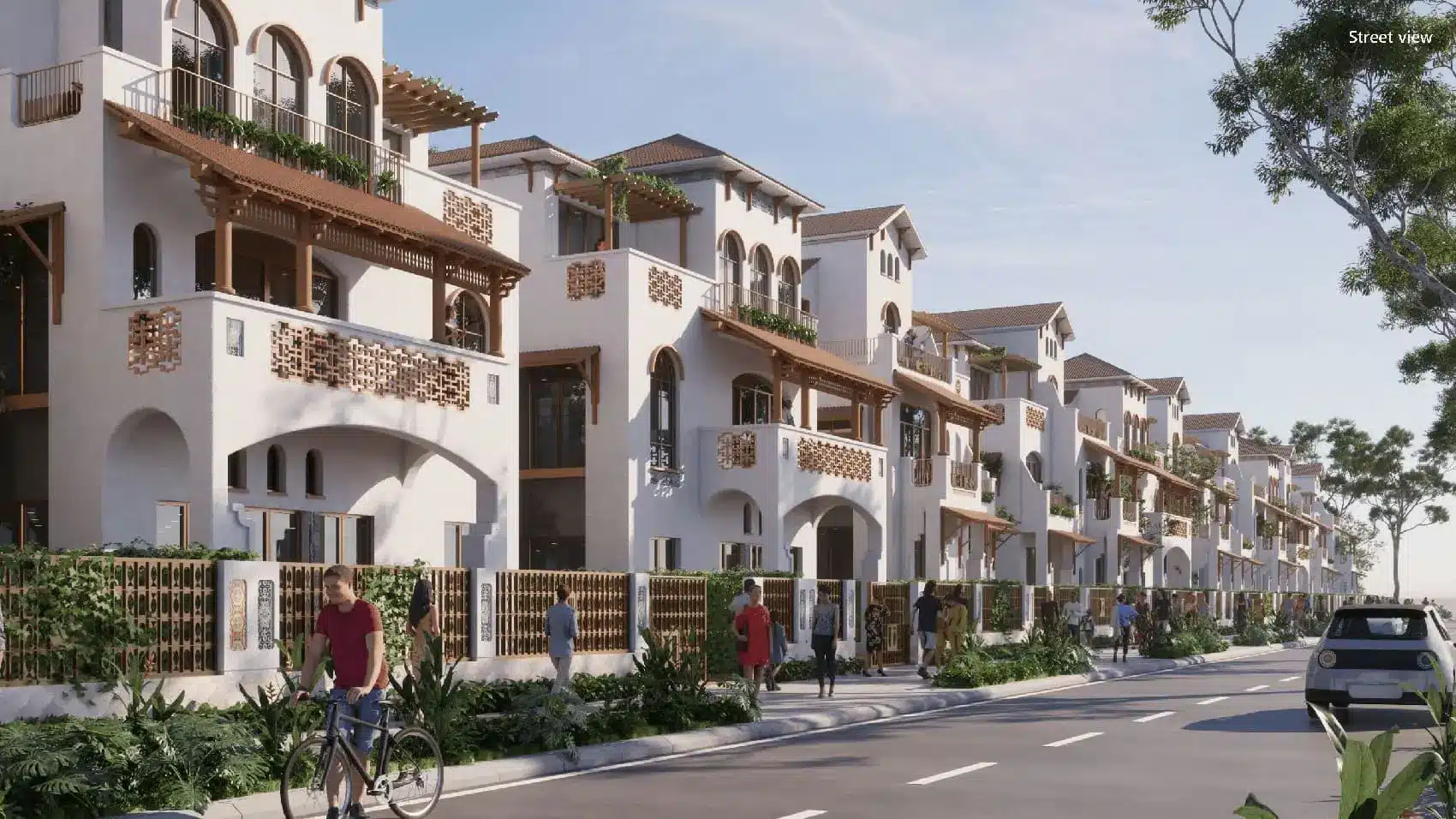 Các biệt thự tại Blanca City mang nét kiến trúc giao thoa giữa Pháp, Bồ Đào Nha và bản địa.