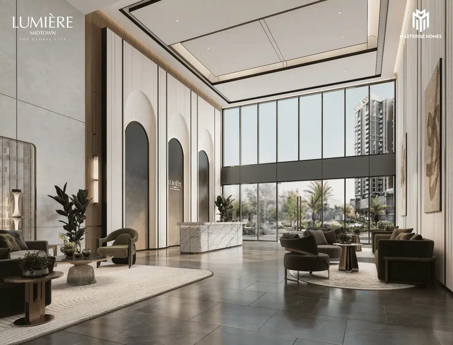 Không gian sống tại LUMIÈRE Midtown mang lại sự tinh tế, hiện đại giữa lòng The Global City.