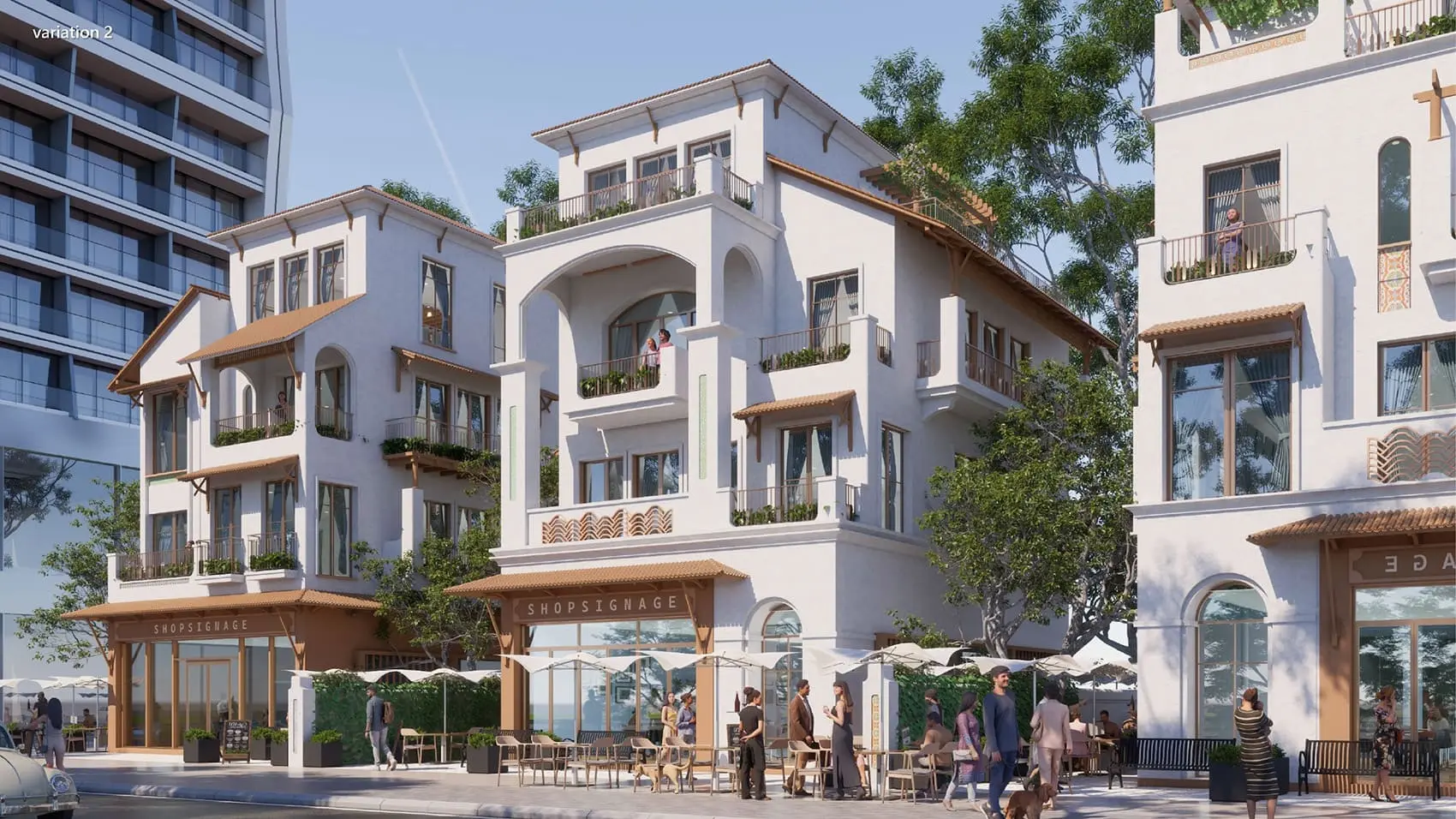Khu biệt thự ven biển Blanca City lấy cảm hứng từ cánh buồm đặc trưng Pháp và Bồ Đào Nha.
