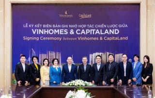 Lễ ký kết hợp tác giữa Vinhomes và CapitaLand phát triển dự án The Fullton, CapitaLand tại Bắc Việt Nam.
