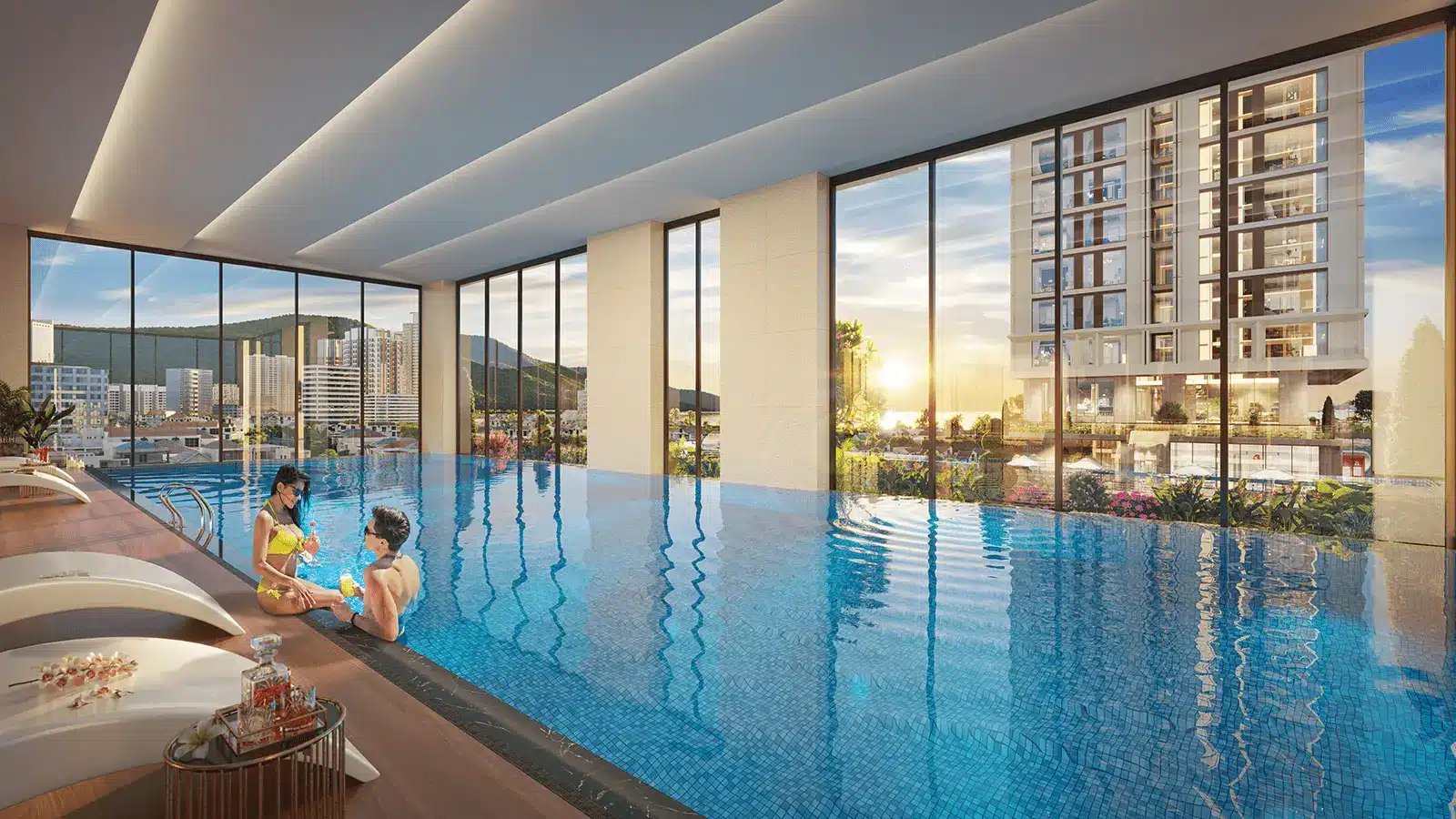 Tiện ích bể bơi 5 sao tại Sun Costa Residences Đà Nẵng, tận hưởng kỳ nghỉ tuyệt vời bên biển Mỹ Khê.