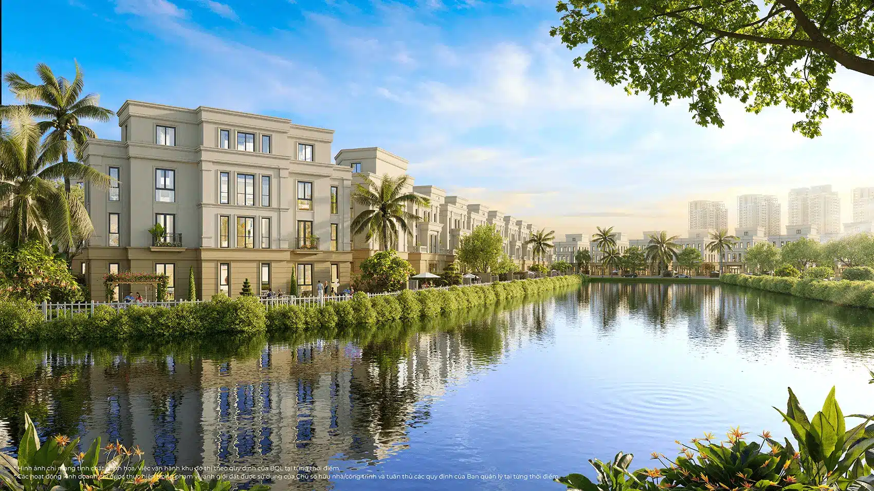 Biệt thự ven hồ tại Vinhomes Green City mang đến không gian sống xanh, hiện đại và đẳng cấp tại phía Tây Bắc TP.HCM.