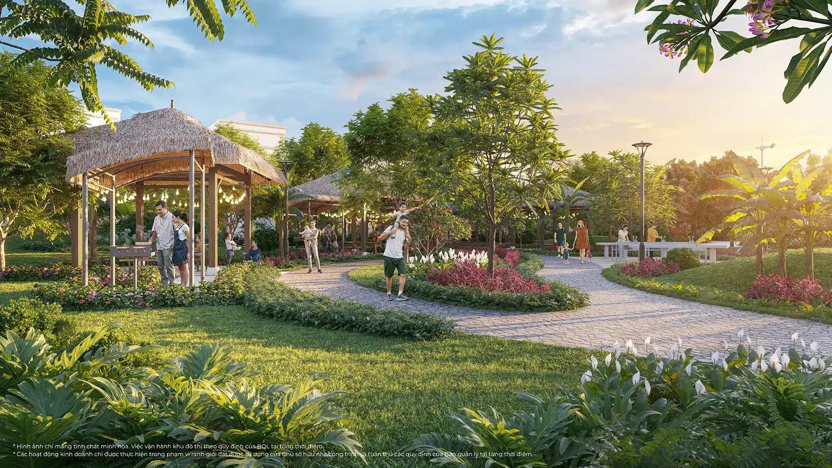 Không gian xanh mát tại Vinhomes Green City, đô thị sinh thái đẳng cấp phía Tây Bắc TP.HCM.